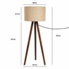 Two Fold Desmond Floor Lamp with Beige Shade