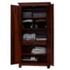 Diamond 2 Door Sheesham Wood Wardrobe in Mahogany Finish