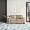 Esquel Premium 2 Seater Fabric Sofa in Biscuit Velvet Colour