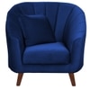Nilo Velvet 1 Seater Sofa in Navy Blue Colour