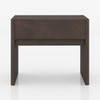 Basal Solid Wood Bedside Table In Dark Chestnut Finish