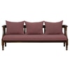 Marlow 3+1+1 Seater Wooden Sofa in Pink Fabric