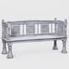 Wollman Mango Wood Bench In Grey Finish