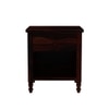 TurningSolid Wood  Bedside Table in Walnut Finish