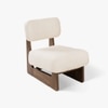 Kino Solid Wood Lounge Chair in Brown Colour