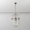 Nolan  Ceiling Pendant Light In Transparent  Glass & Brass Finish Metal