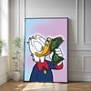The Castle Decor Luxury Duck Money Pop Art Wall Art Framed Painting 20x30 Inch