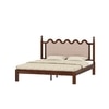 Tavora Solid Wood King Size Non Storage Storage Bed In Provincial Teak Finish