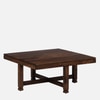 Sheesham Wood Coffee Table Set in Provincial Teak Finish With Cushioned Stools