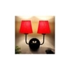 Ajax Dual Red cotton Wall mounted Lamp Iron Base(KV18)