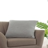 Transfer Knit Euro Sham Cushion Cover  Light Grey 24X24  Inches