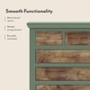 Avelin Chest of Drawer-Finish- Sage green with Burnt mango - Metal Channel