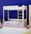 Pine Tree Single Size Bunk Bed In Grey Colour