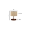 Bosco Round Bamboo Table lamp with Brown Base