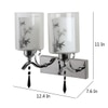 Eliante Modern Wall Lights Mild Steel & Glass Material Silver, Chrome & White Finish
