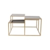 Valentino Black Glass Bunching Coffee Table In Dark Gold Finish