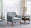 Thomas Fabric Lounge Chair in Grey Color