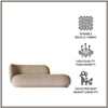 Eliteelegance Wood 2 Seater With Upholstery Non Storage Sofa In Beige Colour