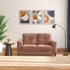 Verona Premium 2 Seater Fabric Sofa in Mocha Mouse Velvet Colour