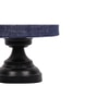 Johnson Blue Natural Fiber Shade Table Lamp with Black Iron Base