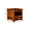 Prashiv Solid Wood Bedside Table in Honey Finish