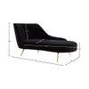 Tiberius Velvet Chaise Launger in Cream Colour