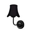 Devansh Black Wall Mounted Lamp With Black  Cotton Shade