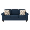 Sehran 3 Seater Sofa In Fabric Navy Blue Color