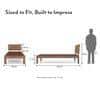 Boston Solid Wood Single Size Bed In Teak Finish