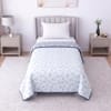Blue Floral Dohar Reversible Cotton 300 Gsm Single Bed 240 X 160 Cms
