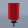 Devansh Metal Electric Wall Light in Antique Gold Colour with Red Shade Count of 1 Light