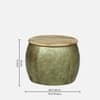 Mughal Art Metal Coffee Table in Gold Finish