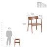 Kotaro Solid Wood Four Seater Dining Set in Brown Colour
