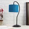 Turquoise Blue Jute Curvy Table Lamp with Iron base(SP44)