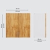 2 Doors Modular Wall Mounted Kitchen Cabinet With Adjustable Shelf In Highland Pine Finish