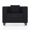Windsor Premium 1 Seater Fabric Sofa in Deep blue velvet Colour