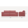 Cacef 3 Seater Pull Out Sofa cum Bed  in Pink Colour