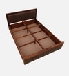 Dijon Sheesham Wood Queen Size Bed in Honey Oak Finish With Box Storage 60x78 inches