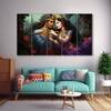 The Castle Decor Premium Radha Krishna Wall Art Wooden Frame 27x48 Inch (Style 3)