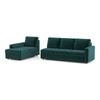 Apollo Compact Fabric Sectional Compact Sofa (Colour : Malibu, Cushion : Soft, Back Type : Regular, Seating Capacity : Left Aligned 3 Seater + Left Aligned Chaise)