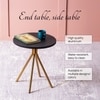 Harmony Mango Wood Side Table in Black Colour