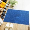 Shelby Blue Solid Fabric 24x16 inches Anti-Skid Bath Mat