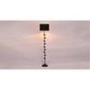 Declan Black Fabric Floor Lamp with Black Iron Base