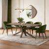 Anderson Solid Wood 8-Seater Dining Table with 8 Celia Accent Dining Chair