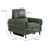 Vivian One Seater Motorized Leather Recliner in Hunter Green Colour