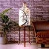 Nellie White Glass Shade Floor Lamp With White Metal Base