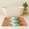 Luxe Home Canada Zigzag Bath Mat(40x60 cm) Rust