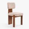 Akar Solid Wood Dining Chair in Beige Colour