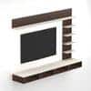 Primax Plus Large Engineering Wood Wall Mount Tv Unit In Wenge & White Finish
