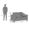 Basso 2 seater Sofa in Granite Weave